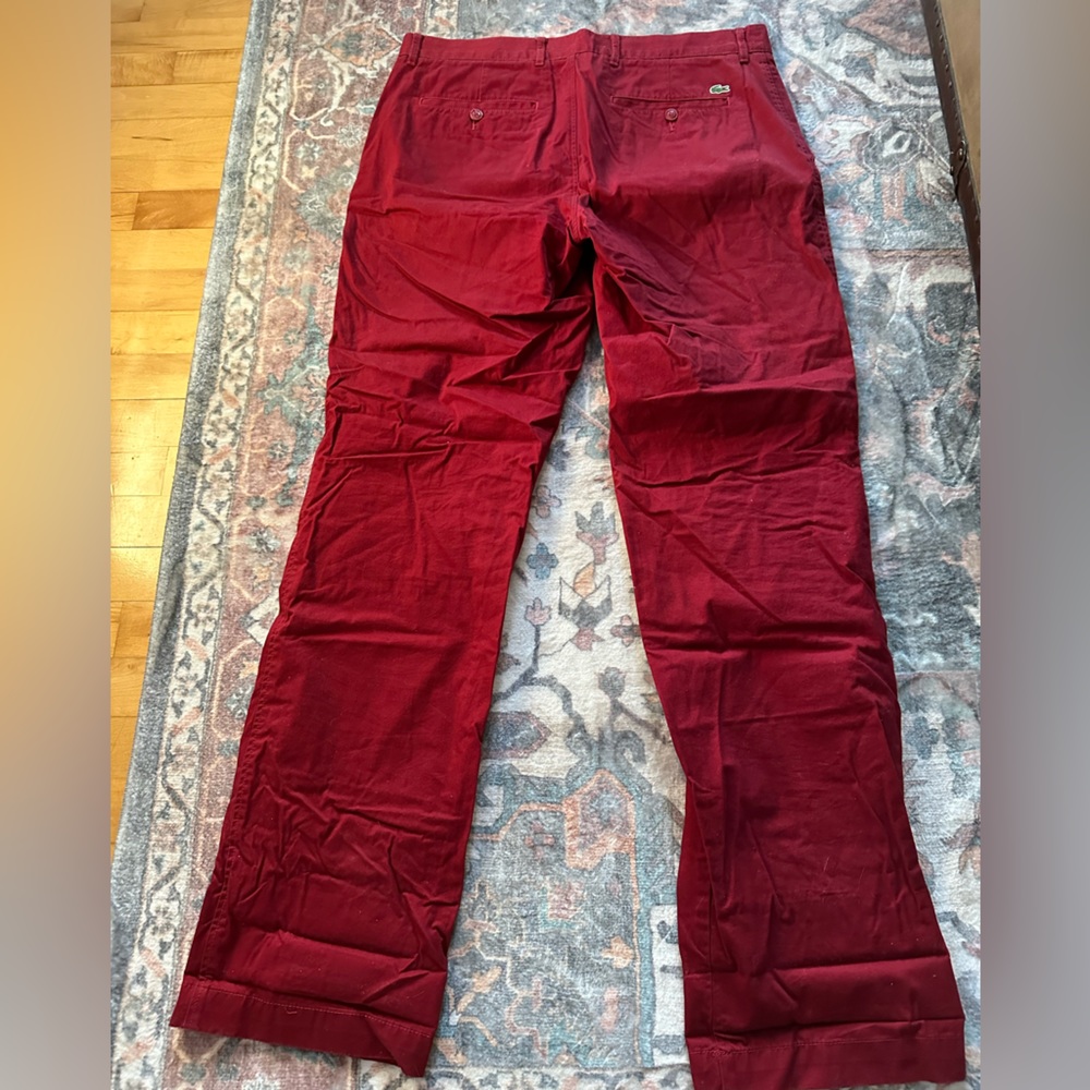 Red lacoste pants size 33